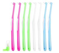 8 Pcs Interspace Toothbrush, Interspace Compact Soft Toothbrush Medium Gum Single Tufted Brush, Interspace Teeth Brush for Orthodontic Braces & Detail Cleaning