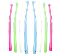 8 Pcs Interspace Toothbrush Single Tufted Toothbrush with Cover Slim Interspace Boothbrushes for Teeth Detail Cleaning and Braces for Orthodontic Braces & Detail Cleaning,8 Colors