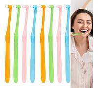 8 Pcs Interspace Toothbrush, Soft Single Tufted Toothbrush,Slim Interspace toothbrushes interdental Brushes for Sensitive Gums Deep Cleaning,for Dental Cleaning