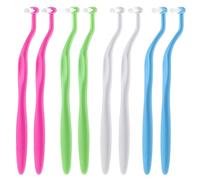 8 PCS Interspace Toothbrushes, Single Tufted Toothbrush End-tuft Tapered Toothbrush Orthodontic Interdental Brushes Gap Toothbrush Wisdom Interspace Brushes Soft Trim Toothbrush for Dental Cleaning