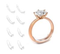 8 Pcs Invisible Ring Sizer Adjusters for Loose Rings, Clip-On Ring Size Reducer, Wedding Gauge for Men And Women, Transparent Silicone Rings Sizers, Adjuster With Transparent Memory Fit