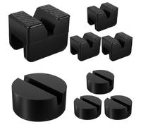 8 Pcs Jack Stand Pads Adapter Universal Slotted Frame Rail Pinch Welds Protector Rubber Jack Pad for Stand Accessories (2 Types)