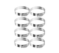 8 Pcs Jubilee Hose Clips Set 40-63mm Stainless Steel Worm Drive Pipe Clamps for Securing Hoses Connections