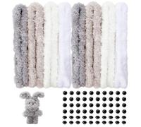 8 Pcs Jumbo Pipe Cleaners For Craft, Extra Long Pipe Cleaners, Fuzzy Wire, 4 Colours Chenille Stems For Art, Crafts With 40 Googly Eyes And 20 Nose, For Diy Arts & Holiday Decorations