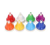 8 Pcs Kids Desk Bells 8 Notes Colorful Bells Set Rainbow Music Bells Metal Bells Percussion Music for Kids