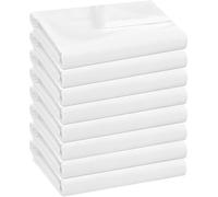 8 Pcs King Bed Sheets White, 228 x 260 cm Flat Sheet for Home, Hospital, Hotel, Spa Massage Therapy & more- Machine Washable Soft Touch Moisture Absorbing Top Sheet