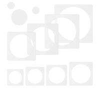 8 PCS Large Circle Stencil, Reusable Plastic Circle Template for Drawing, Large Round Maker Drawing Tools for Painting and Spraying on Walls or Wood Artists and DIY Projects (8 Sizes Circle Stencils)