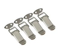 8 Pcs Latch Catch Duck-Mouth Buckle Hook Wooden Box Hasps Clamp Stainless Steel Spring Clasp Loaded Draw Toggle for Home(Without Lock)