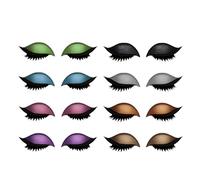 8 Pcs Lazy Eyeshadow Eyelash Patches, Reusable Makeup Stickers, Waterproof Colorful Patch, 1.4 x 0.5 in / 3.5 x 1.3 cm Eye Shadow and Lash Sticker for Quick Daily Makeup, Lightweight Plastic