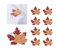 8 Pcs Leaf Napkin Rings, Fall Napkin Rings, Maple Leaves Ring Holder, Perfect for Table DéCor & Multiple Occasions - Holiday Parties, Dinners, Family Gatherings, Weddings & Daily Use