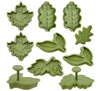 8 PCS Leaf Shape Cookie Cutters,Cake Decorations Mould Fondant Icing Mould,Autumn Leaves Maple Leaves Shapes Cookie Cutters Cake Decorations Mould Set Cookie Stamps for Christmas Spring Autumn