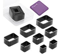 8 Pcs Leather Rectangle Shape Cutter Tool Set, Punching Tools Set, High Carbon Steel Craft Punching Tools for DIY Craft, Leather Punching Die Set, 8 Sizes 20 25 30 35 40 45 50 55mm
