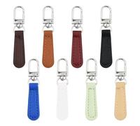 8 PCS Leather Zipper Pull Replacement, Openable Alloy Zipper Pull Tabs, Durable and Stylish, Zipper Pulls for Luggage, Backpacks, Jackets, Purses, Handbags, Coats