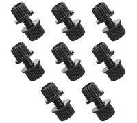8 Pcs License Plate Bolts & Screws Kit, Universal Thread Nylon Fasteners with Nuts, Black, for Secure Installation of License Plates, Frames, Fit Motorcycles, Cars, Trucks, Bikes, Scooters