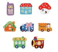 8 Pcs Lovely Toy Car Embroidered Patches Sew On Patches Cartoon Truck Iron On Clothing Sewing Sewing Iron Cartoon Truck Embroidery for Jean