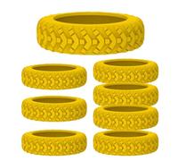 8 Pcs Luggage Wheel Covers, Silicone Suitcase Protectors, Quiet Wheel Protectors for Suitcases, Noise Reduction Covers for Travel Bags | Compatible with girat Wheels, Yellow, Consulte la descripción