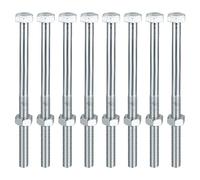 8 Pcs M10x160 Hex Bolts and Nuts Set, Hex Head Screws, Part Threaded Hexagon Machine Screws Nuts and Bolts Sets for Bike Mechanical