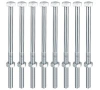 8 Pcs M10x180 Hex Bolts and Nuts Set, Hex Head Screws, Part Threaded Hexagon Machine Screws Nuts and Bolts Sets for Bike Mechanical