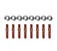 8 Pcs M8 1.25 Threaded Turbo Studs Kit 8mm Metal Alloy High Pressure Resistant Exhaust Manifold Stud Bolt Nut Hardware Auto Accessories