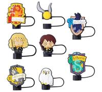 8 Pcs Magic Straw Covers for 10mm Straws, Compatible with Stanley Cup 30&40 Oz, Reusable Silicone Straw, Magical Accessories (Halloween, 8, Count)