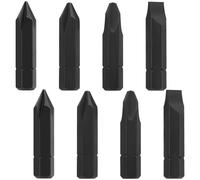 8 Pcs Magnetic Screwdriver Bit S2 Alloy Steel PH1, PH2, PH3, SL8 Efficient Impact Driver Bit with 5/16 Inches Hex Shank 0.31 x 1.5 Inch/0.31 x 3.15 Inch for Automotive and Motorcycle Repair (Short)
