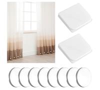 8 Pcs Magnetic Shower Curtain Weights and 2 Pcs Shower Curtain Clips Self-Adhesive Weighted Shower Curtain Liner Magnets with 24 Anti-Rust Stickers Shower Splash Clips for Holding Shower Curtain
