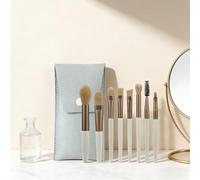 8 PCS Makeup Brushes Set with Travel Bag, Professional Foundation, Powder, Blush & Eyeshadow Brushes, Soft Synthetic Bristles Blending Brush Kit for Face and Eye Makeup Sky Blue