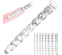 8 PCS Male Urethra Stimulation Thread Transparent Glass Urethral Sounds Kit | Masturbation Rod Prostate, Slender Thread Urethral Plug, Sex Toy, Crystal Urinary Dilator, Training Massage Stick, Men