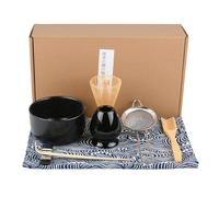 8 pcs Matcha Whisk Set,Japanese Matcha Bowl, Bamboo Whisk, Scoop, Spoon, Sifter, Whisk Holder for Japanese Matcha Tea Ceremony