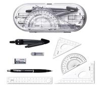 8 Pcs Math Geometry Compass Set, Geometry Sets Stationary Sets School Supplies