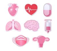 8 Pcs Medical Themed Memo Sticky Notes Self-Adhesive Memo Note Pad Convenient Sticky Notes for Nurse Students