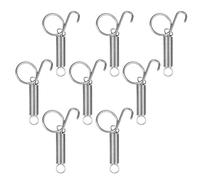8 PCS Metal Finger Spring Latch Hook, 75 mm Large Rabbit Cage Door Latches, Multi-Functional Pet Door Latch for Fixing Dog, Cat, Parrot, Rabbit, Small Animal Cages Hooks