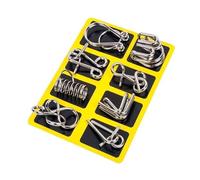 8 Pcs Metal Puzzles for Adults,Metal Brain Teaser Puzzles,Brain Teaser Wire Puzzle,IQ Challenge Puzzle Set,for Intelligence Development,Relaxation,Stress Relief And for Adults Engaging IQ Challenge