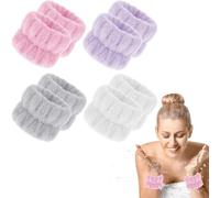 8 Pcs Microfiber Wrist Bands for Washing Face Soft Face Washing Wristbands Durable Wrists Towels for Wash Faces Stretchy Wrist Wash Band Prevent Liquid from Spilling Down Your Arms Fast Dry