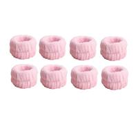 8 Pcs Microfiber Wrist Bands for Washing Face Women's Absorbent Face Washing Wristbands Soft Flannel Wrist Towels Prevent Water from Running Down Arms (Pink)