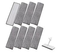 8 Pcs Microfibre Mop Pads Replacement, Washable Reusable Wet Dry Cleaning Cloths, Fit for All Spray Mops,Reveal Mops,Home,Office,Kitchen,Bathroom,Hardwood,Marble,Tiles,Laminate,Grey