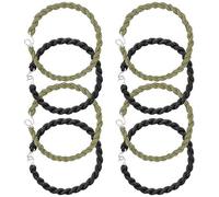 8 Pcs Military Twisters Trouser Twists, Elastic Boot Straps Trouser Twists Leg, Army Bands Trousers Clips,Elastic Boot Blousers With Metal Hooks for Outdoor Hiking Activity (Black, Green)