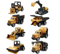 8 Pcs Mini Construction Vehicles,1:64 Scale Pull-Back Construction Vehicle Toy Set Engineering Vehicle,Crane, Excavator, Cement Mixer, Dump Truck,Christmas Birthday Gift for Boys 3-6 Years Old