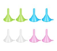 8 Pcs Mini Funnel Set Reusable Tiny Small Plastic Funnel Narrow Neck Colorful Kitchen Bottle Filling Funnels for Essential Oils Spices Perfume Powder Sand Art Liquids Lotion