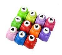 8 PCs Mini Various Patterns Paper Punch Set Hole Cutters Puncher Easy to Use Great for DIY Craft, Scrapbooking,Card Making,Nails Decorating, Any Fun Projects,Random style (8)