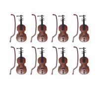 8 Pcs Miniature Violin Toy Violin Ornaments Mini Model Accessories Garden Scene N9M8 Pocket Decoration
