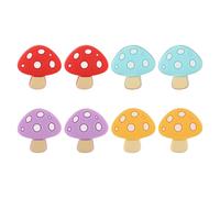 8 Pcs Mushroom Knitting Needle Stoppers, Silicone Blunt Needle Tip Cover Knitting Needle Point Protectors Cute Knitting Needle End Caps for Knitting Needle Stoppers Decoration
