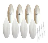 8 PCS Natural Cuttlefish Bone (11-13cm) with 4 PCS Metal Holder