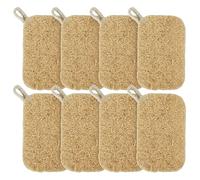 8 PCS Natural Loofah, Exfoliating Body Cleansing Pad, Plant-Based Sponge, Kitchen and Bathroom Cleaning Tool, Set of Eight Loofahs, Multi-Purpose Household Scrubber