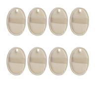8 Pcs Natural Loofah Exfoliating Body Scrubber, Beige Loofah Sponge Pads with Dual Sided Design, Luffa Sponge with Elastic Bandage and Lanyard, Deep Cleansing, Gentle Exfoliation, for Home Use