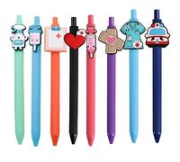 8 PCS Nurse Pens, Nurse Gifts For Women, Funny Pens for Nurses Doctor Medical Assistants Students Healthcare Workers Appreciation Gift Nurse Accessories for Work Black Ballpoint Pens