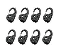 8 Pcs Nylon Rope Tightener Adjustable Camping Rope Tensioner Sturdy Plastic Cord Tightener with Carabiner Clip Clamp for Outdoor activities accessories