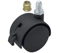 8 PCS Nylon Swivel Caster Wheels,50mm Diameter Furniture Casters with Brakes