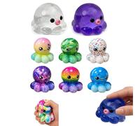 8 PCS Octopus Squishy, Squishy Octopus, 6x6x4cm Compact Size with Assorted Colors, Squishy Octopus Fidget Items for Hand Relaxation and Focus Enhancement, Multiple Age Groups and Usage Scenarios