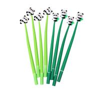 8 PCs-Panda Rock Music Gel Pen Two-Color Cartoon Stationery-Carbon Black